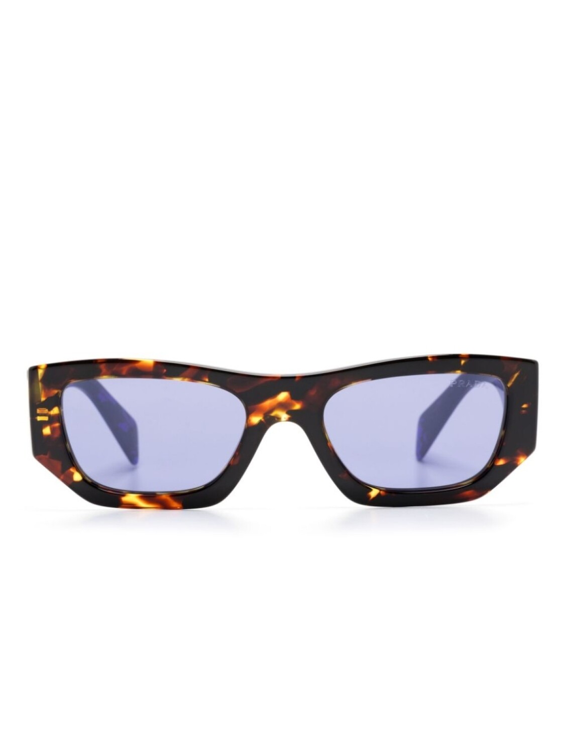 

Солнцезащитные очки в прямоугольной оправе Prada Eyewear, коричневый