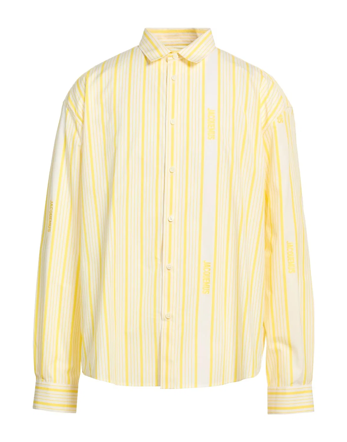 Рубашка в полоску JACQUEMUS желтая