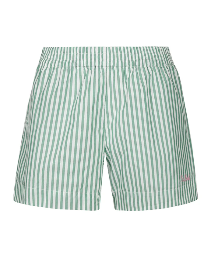 

Хлопковые шорты со свежим дизайном Mc2 Saint Barth, зеленый