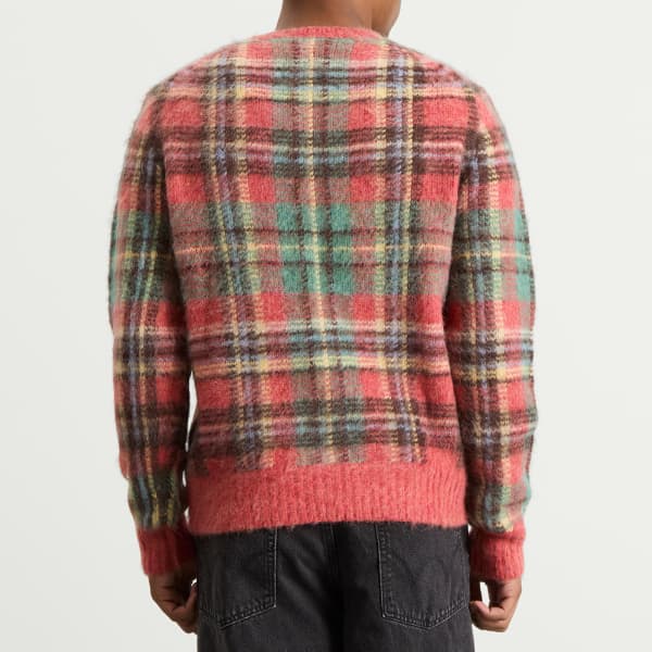 Вязаный джемпер из мохера в клетку Polo Ralph Lauren, красный combo — фото 3