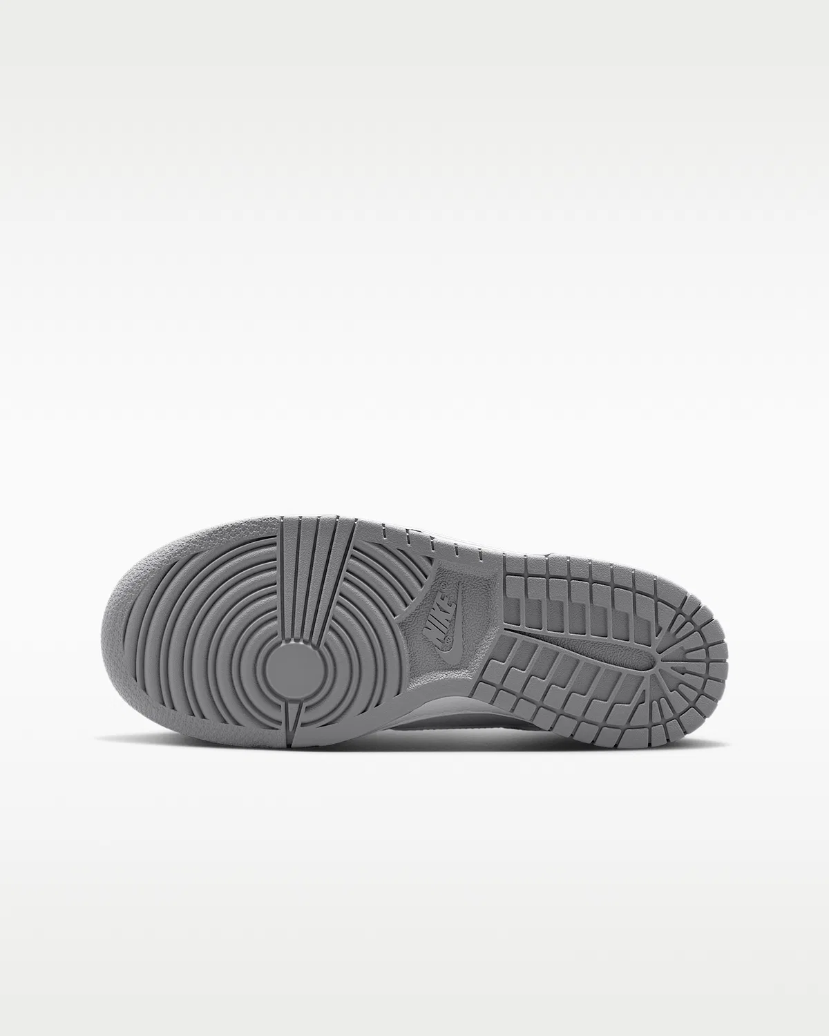 Кроссовки Nike Dunk Low для детей, White/White/Light Smoke Grey — фото 2