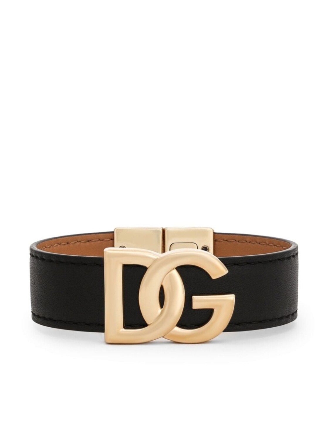 

Кожаный браслет с логотипом Dolce & Gabbana, черный