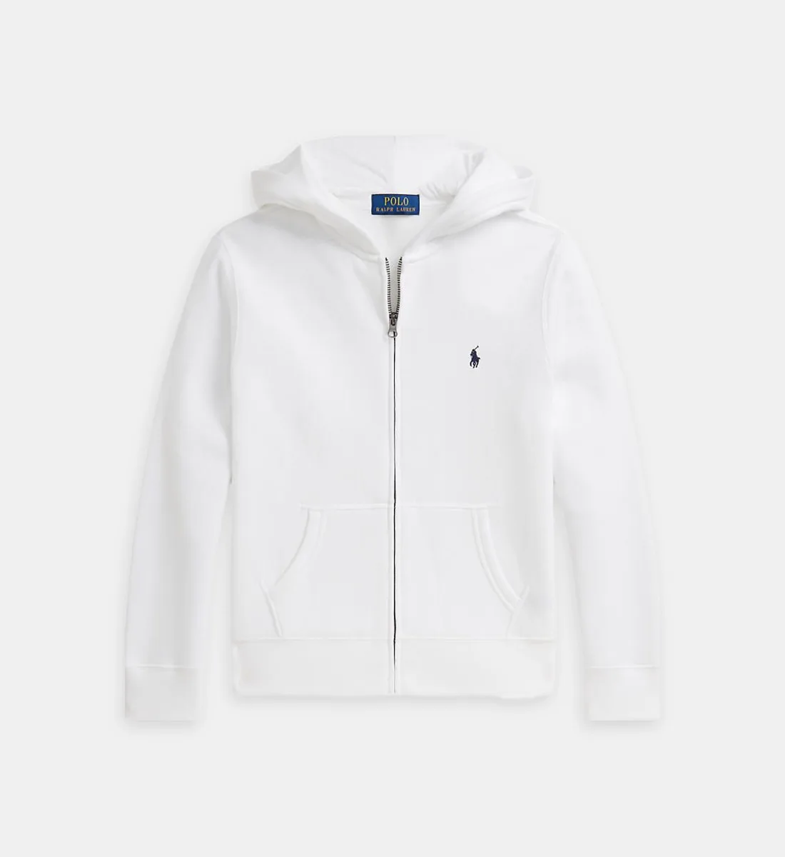 Флисовая толстовка на молнии с капюшоном POLO RALPH LAUREN, белый