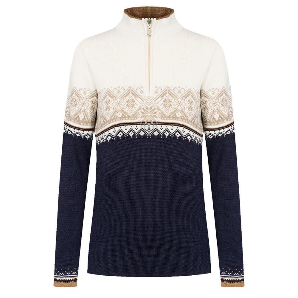 

Свитер Dale of Norway Moritz с застежкой-молнией на четверть длины (женский), Navy/Off White/Beige