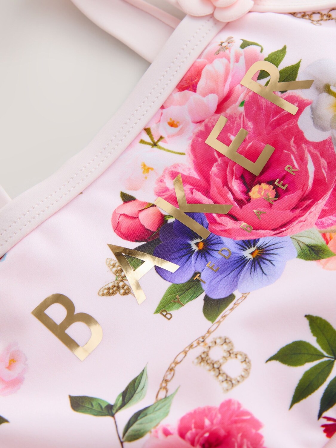 Baker by Ted Baker Купальник в розовом, пастельно-розовом цвете — фото 3