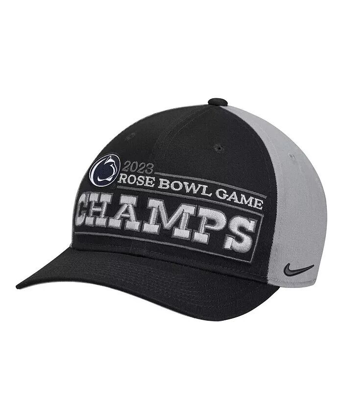 

Мужская черная регулируемая шапка Penn State Nittany Lions 2023 Rose Bowl Champions Locker Room CL99 Nike