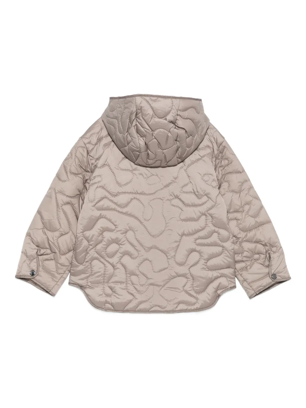 3D-стеганая куртка с цветочным узором Emporio Armani Kids, нейтральный — фото 2