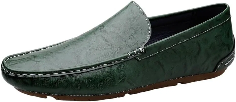 Лоферы мужские Leather Loafers, зеленый DHFIRUFSHLO