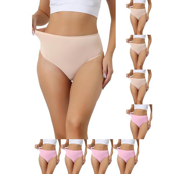 

9 упаковок женских стрингов с высокой талией, корректирующее белье, трусики-танга Inspire Chic, Pink Beige