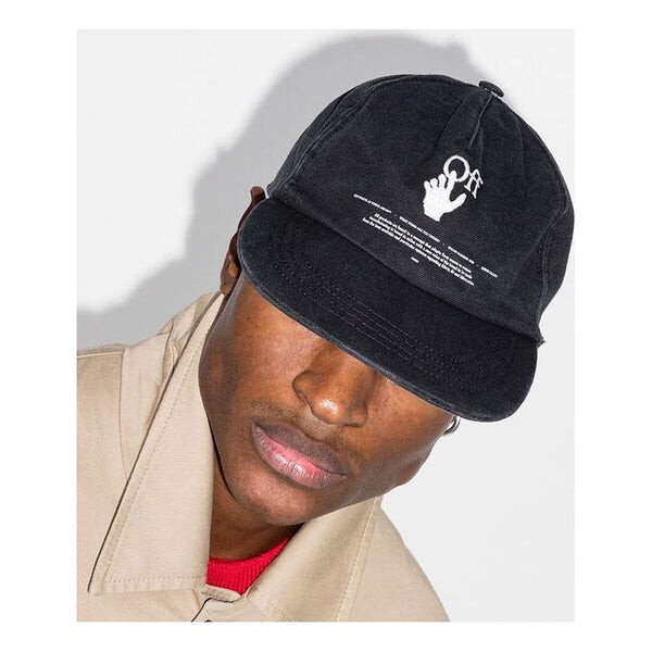 

Кепка OFF-WHITE HANDS-OFF Logo Baseball Cap Peaked Cap Black, черный