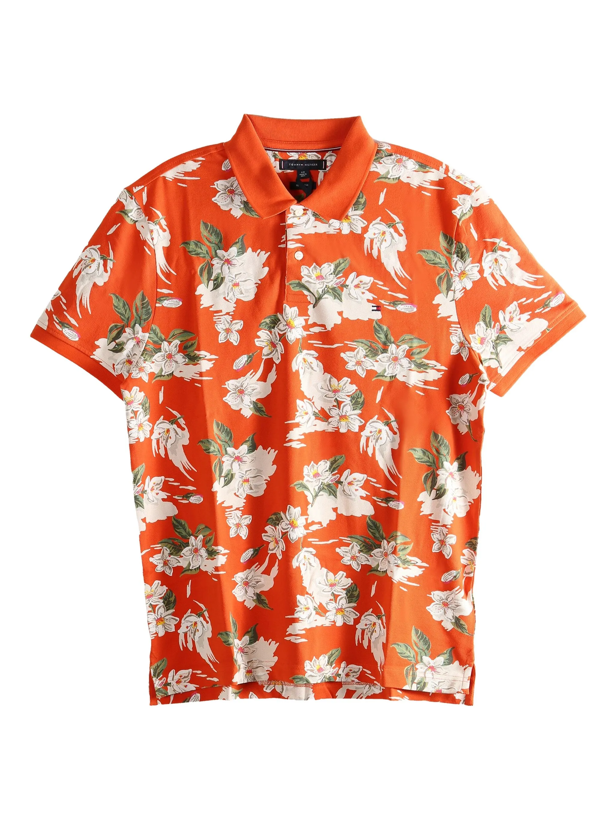 

Рубашка поло с цветочным принтом Tommy Hilfiger, оранжевый