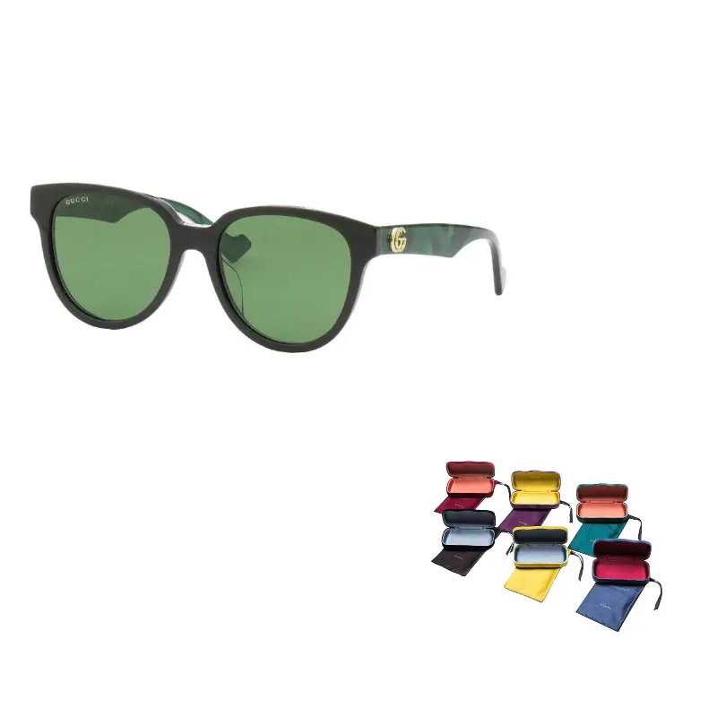 

GUCCI Стильные овальные солнцезащитные очки из ацетата, Green
