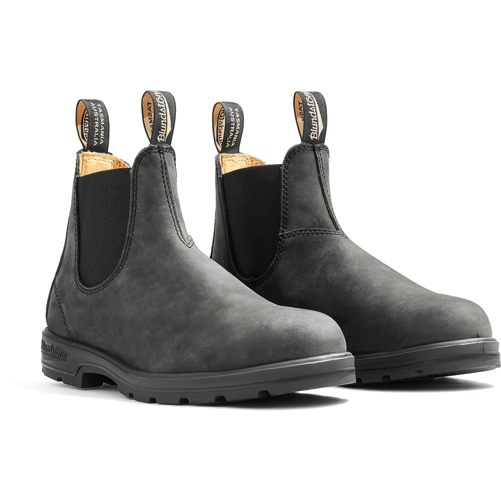 Мужские классические кожаные ботинки челси #587 Blundstone Australia, Rustic Black — фото 2