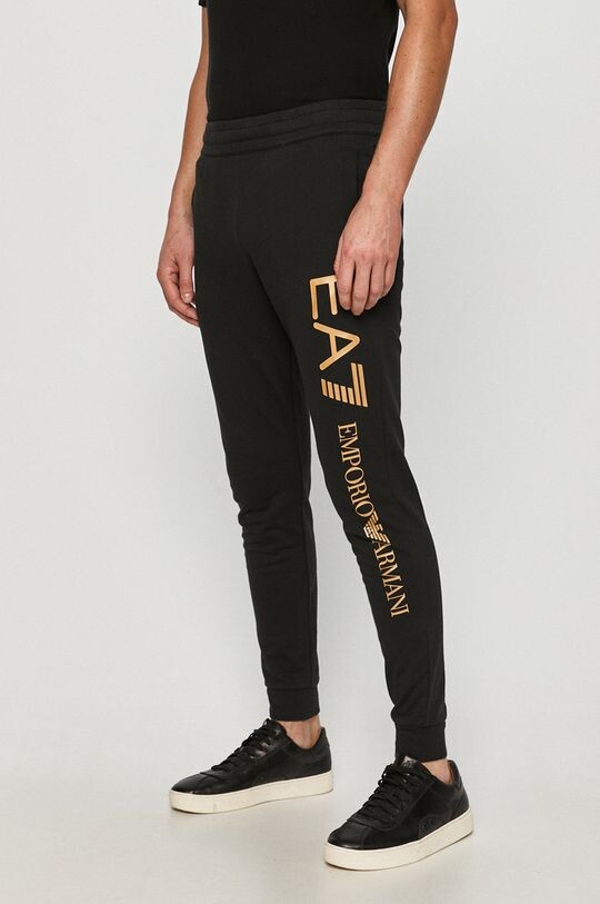 

Спортивные брюки из хлопка EA7 Emporio Armani, черный