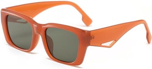 

Квадратные солнцезащитные очки-гелевые очка для женщин, ретро-классические зеленые и оранжевые оттенки, защита от УФ-излучения UV400, мужские солнцезащитные очки MTZJH, Orange G15