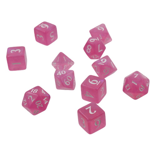 

Игровые кубики Ultra Pro – Eclipse 11 Dice Set – Hot Pink Ultra Pro