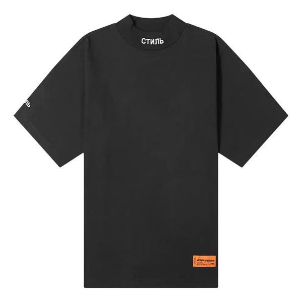 

Футболка ss21 ctnmb turtleneck t-shirt 'black white' Heron Preston, черный