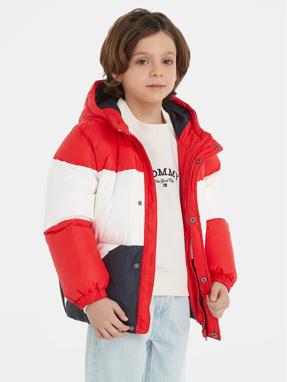 

Пуховик стандартного кроя Tommy Hilfiger, красный