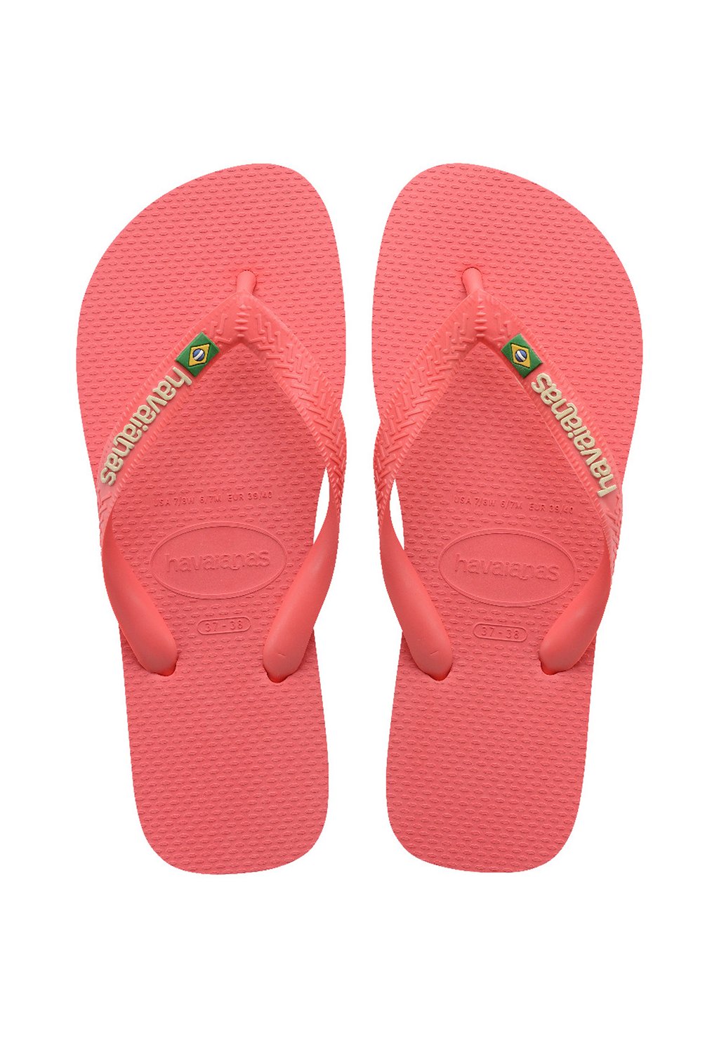 Сандалии с Т-образной застежкой BRASIL LOGO UNISEX Havaianas, коралловый — фото 4