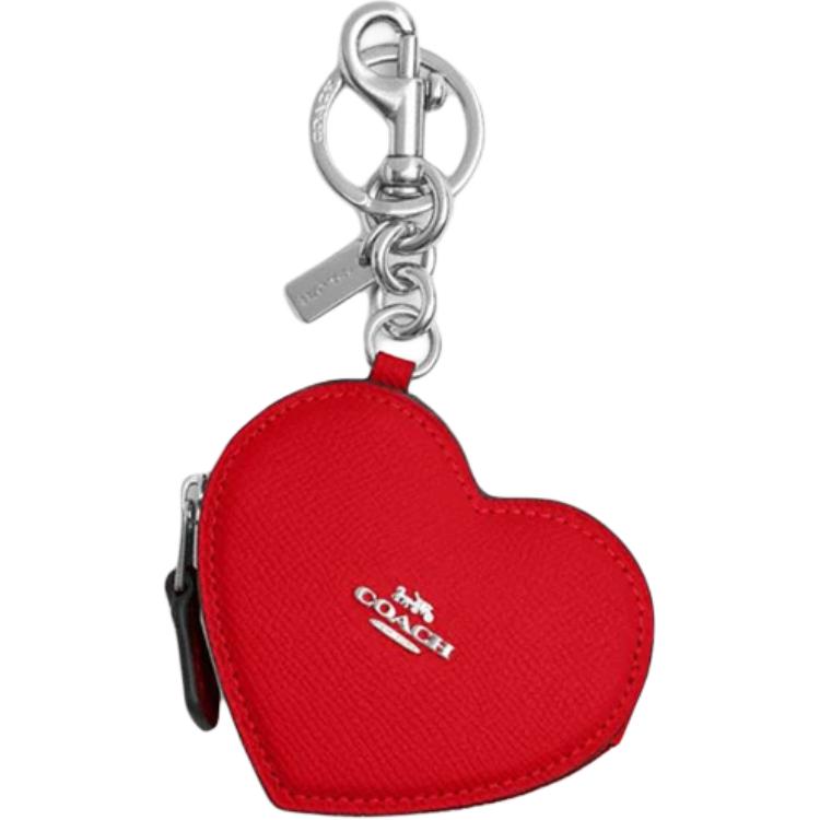 

COACH Кожаный кулон из спилка женский красный, Red