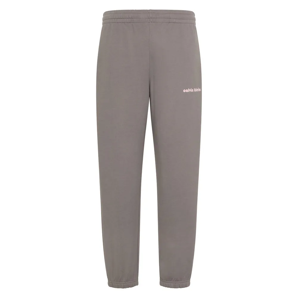 

Джоггеры Calvin Klein Jeans Monologo 350 Terry Bauhaus EMB, серый