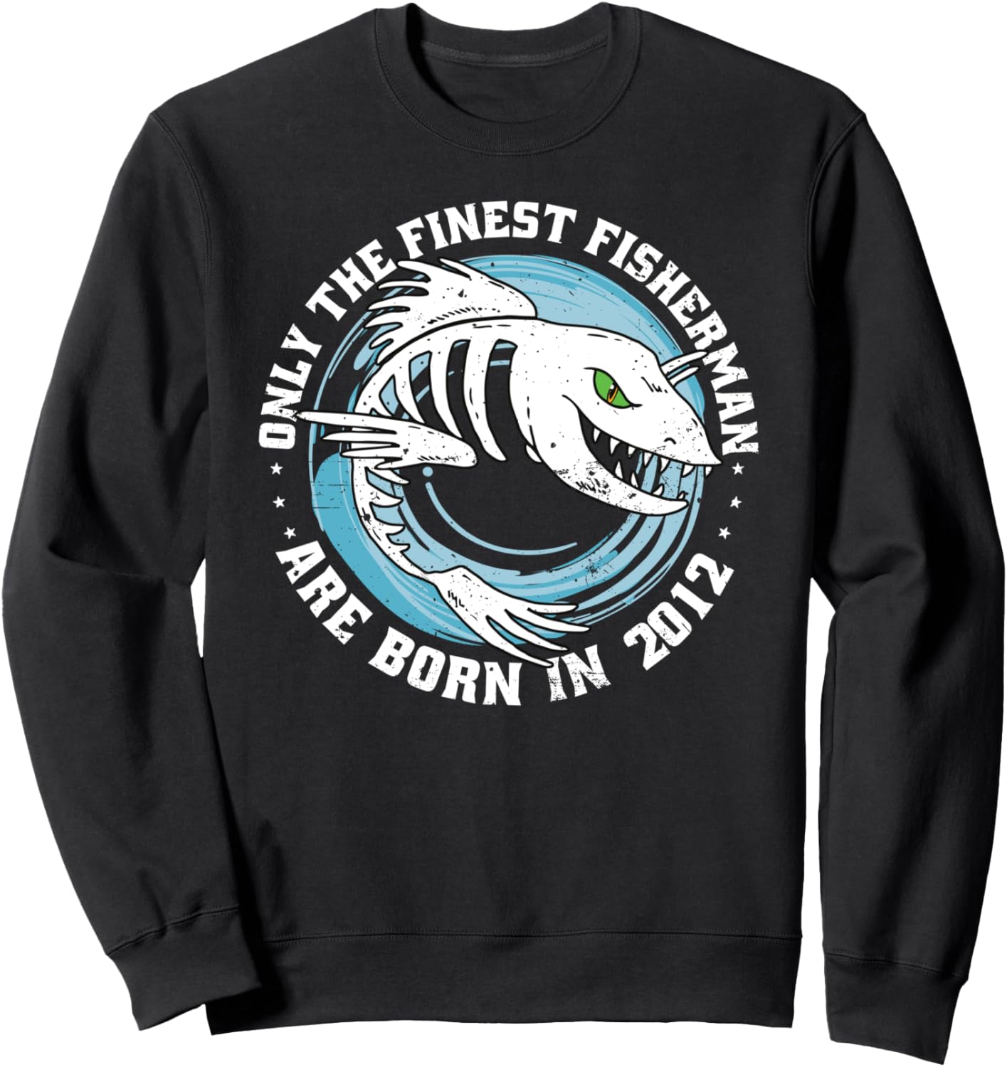 

Рыбаки, родившиеся в 2012 году. толстовка с надписью «Рыбалка нахлыстом» Fishing Accessories Gifts Shirts, черный