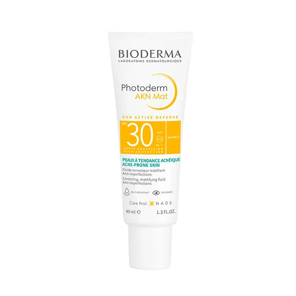 

Матирующий солнцезащитный крем SPF 30 Photoderm Akn Mat Bioderma, 40 ml