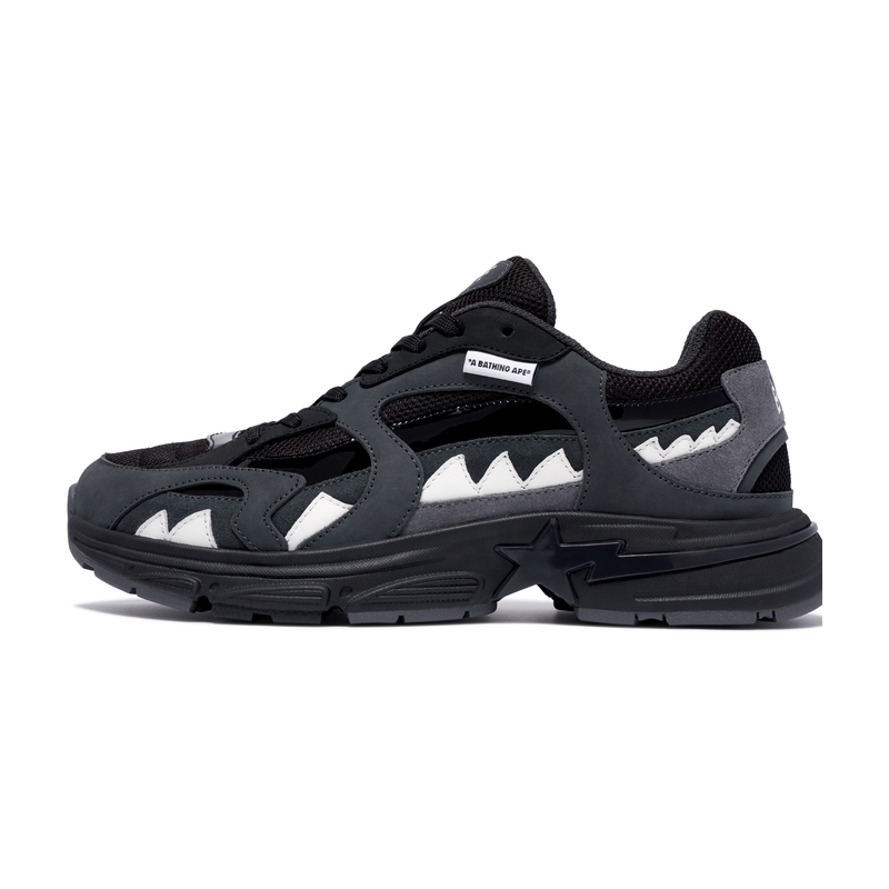 

Низкие повседневные туфли SHARK STA для мужчин A BATHING APE, Black Bk A
