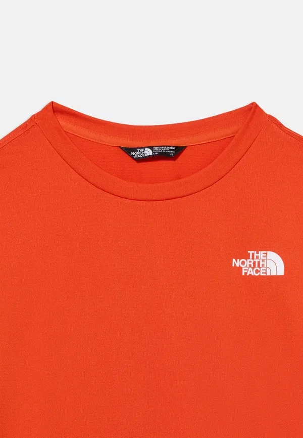 Футболка спортивная The North Face Teen new tee, цвет лавово-красный — фото 4