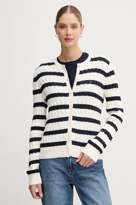 

Хлопковый кардиган Tommy Hilfiger, бежевый