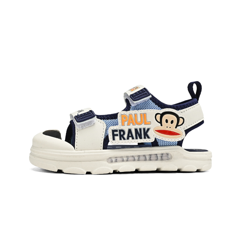 

Противоскользящие износостойкие детские сандалии для детей PAUL FRANK, бежевый/белый/синий