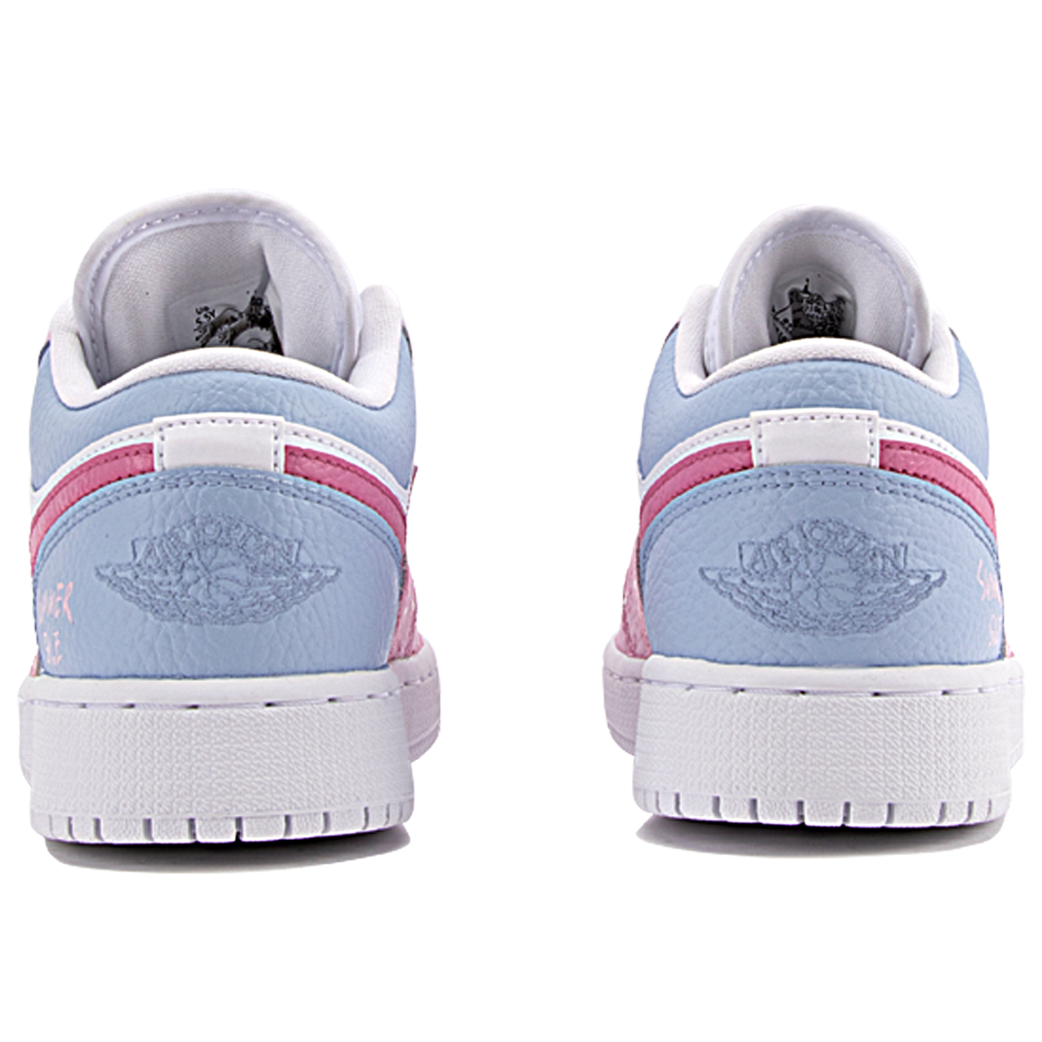 

Кроссовки Air Jordan 1 Vintage Basketball Shoes Women's Low-top Pink/Blue, розовый