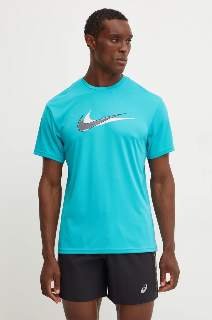 

Спортивная футболка Nike Stacked Swoosh, бирюзовый
