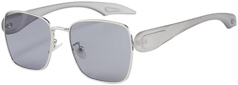 

Солнцезащитные очки 2027 года, квадратные, конфетного цвета, для женщин, модные, с прозрачными линзами цвета океана, защита от УФ-излучения UV400, для мужчин, в стиле панк generic, Grey Grey