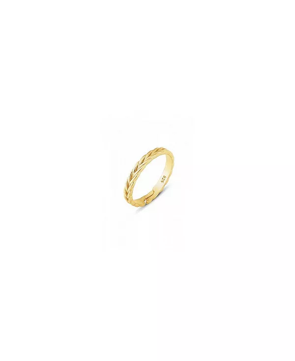 

Кольцо с плетеным дизайном, регулируемое, из стерлингового серебра Spero London, gold