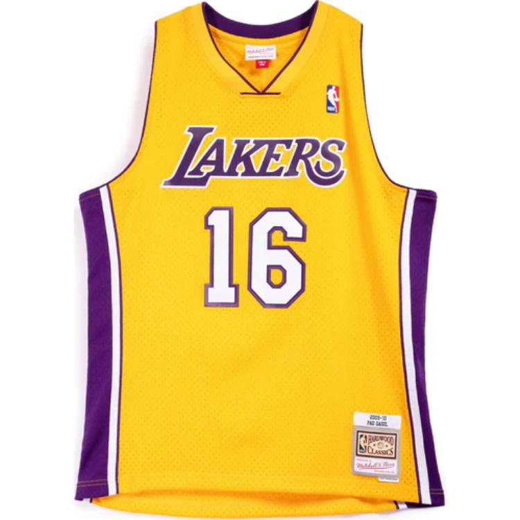 

Джерси лос-анджелес лейкерс пау газоль свингман Mitchell Ness, золотой