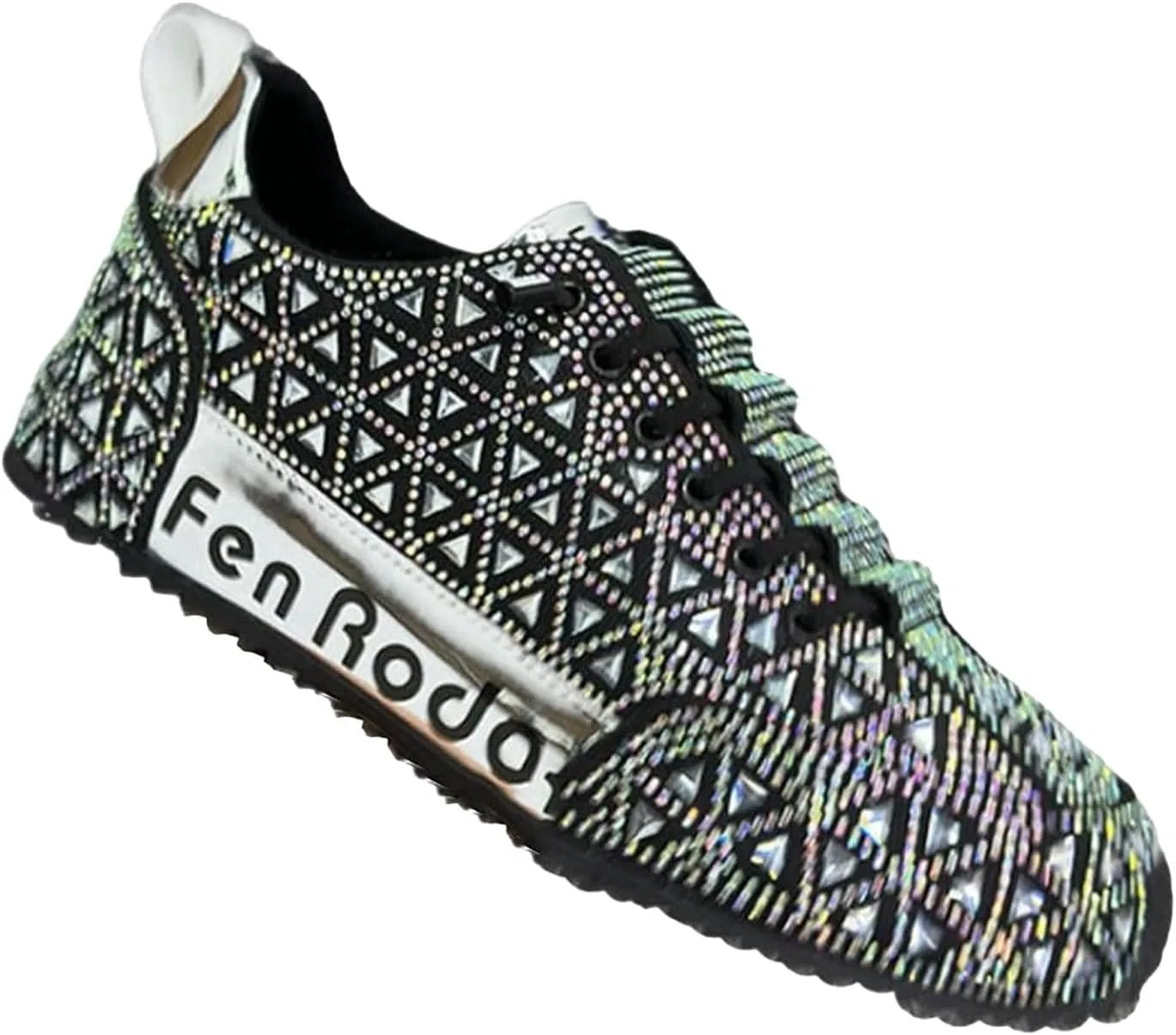 Turnschuhe Herren - Кроссовки Herren Bequeme Herren-Sneaker Aus Atmungsaktivem Stoff Mit Strass-Print Stilvolle Und Vielseitige Freizeitschuhe Generic, Schwarz