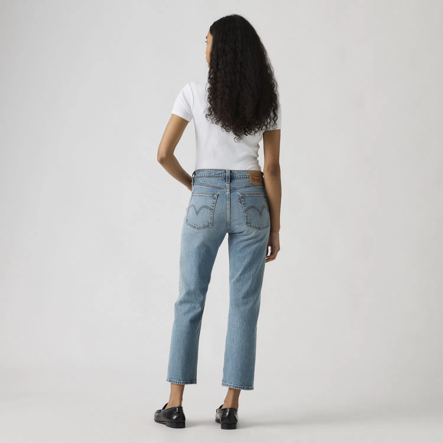 Женские джинсы Levi's Wedgie Straight Ankle, светло-синий — фото 3