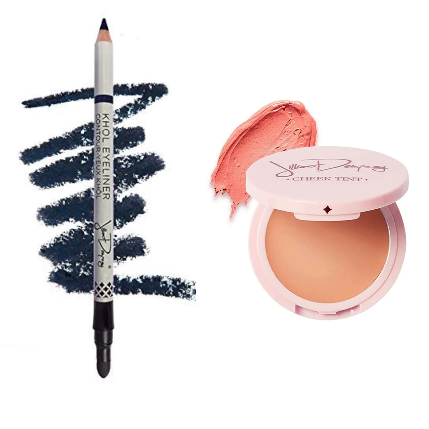 Подводка для глаз Jillian Dempsey Khôl в оттенке Black Sapphire + румяна Petal, Black Sapphire