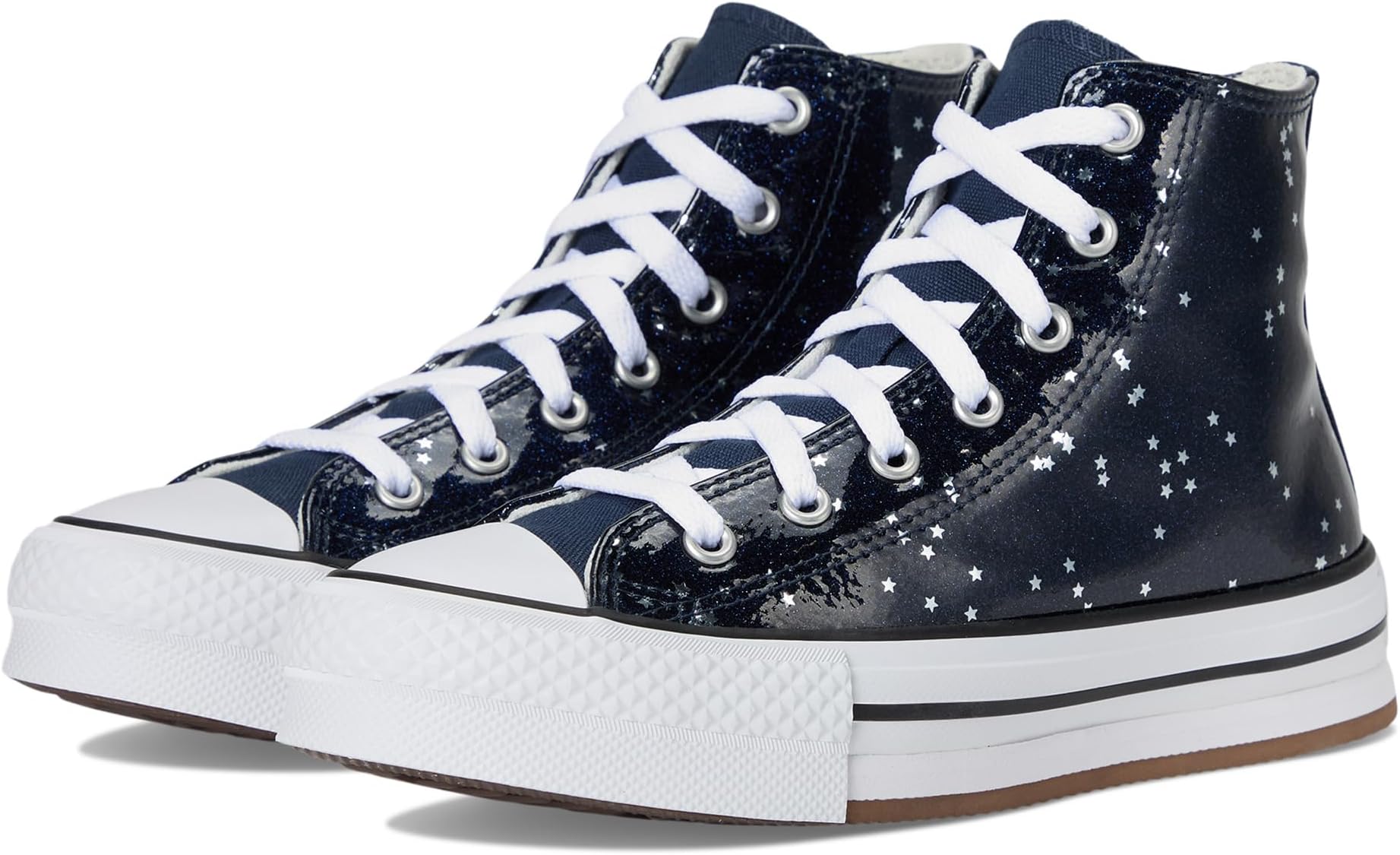 

Кроссовки Converse Kids Chuck Taylor All Star Eva Lift Glitter Platform, цвет Navy/White/Egret