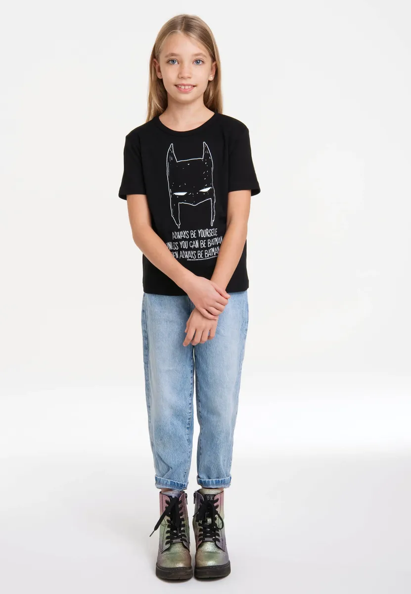 Футболка Logoshirt "DC - Batman - Always Be Yourself" с классным принтом "Бэтмен", черный — фото 4