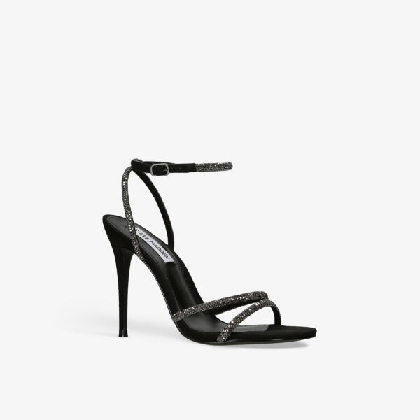 Плетеные босоножки bryanna на каблуке-шпильке, украшенные стразами Steve Madden, черный — фото 3