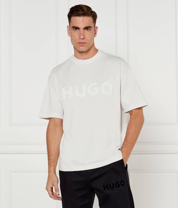 

Футболка изящная негабаритный крой Hugo, экрю