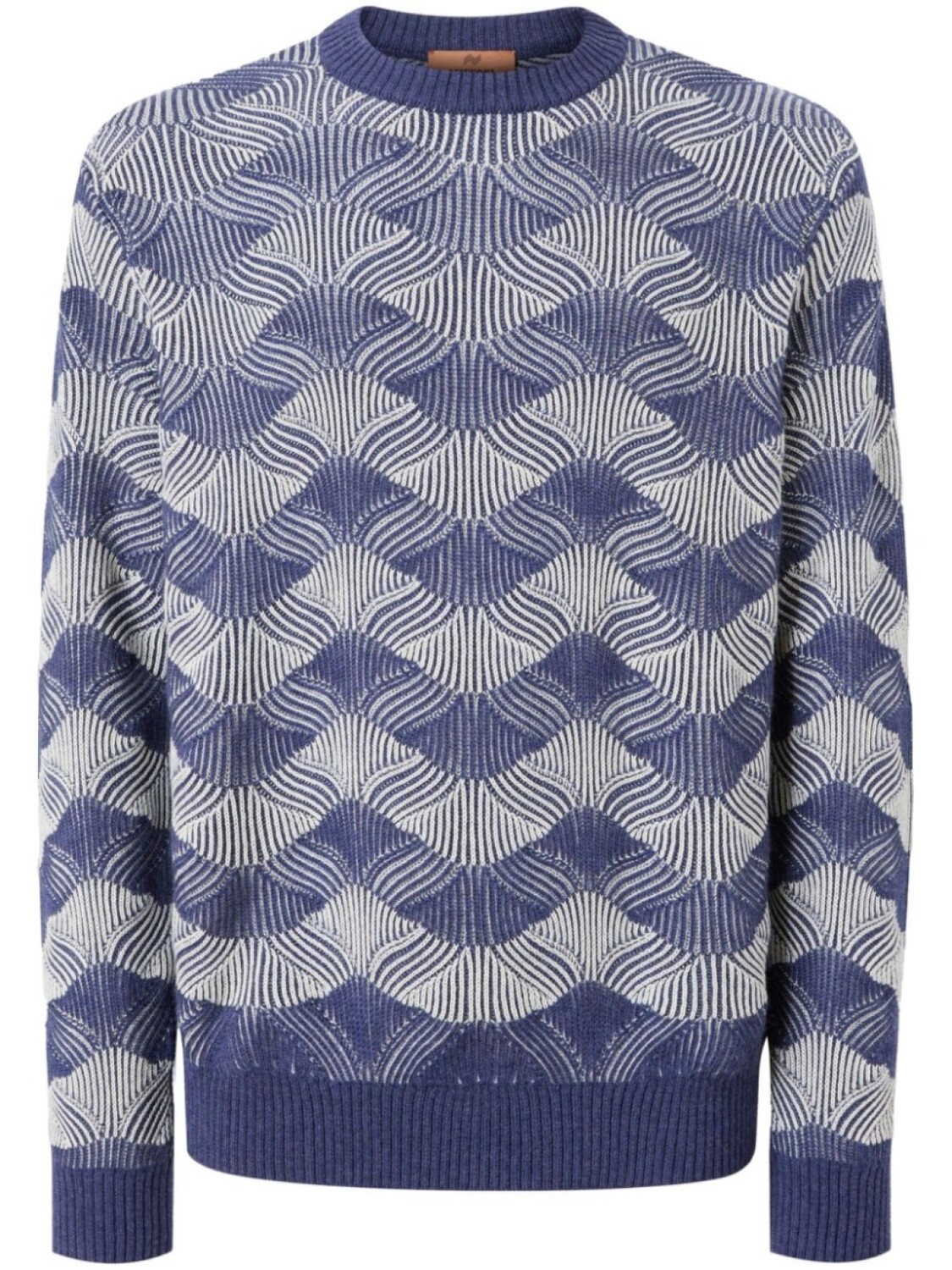 

Missoni свитер в рубчик с круглым вырезом, синий