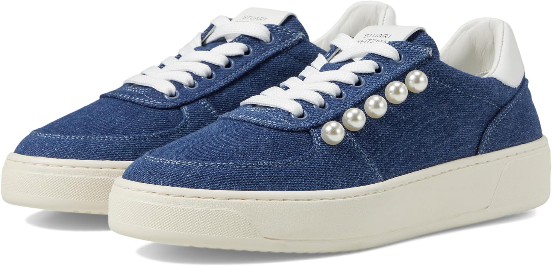 Кроссовки Stuart Weitzman Courtside Pearl Sneaker, цвет Washed/White