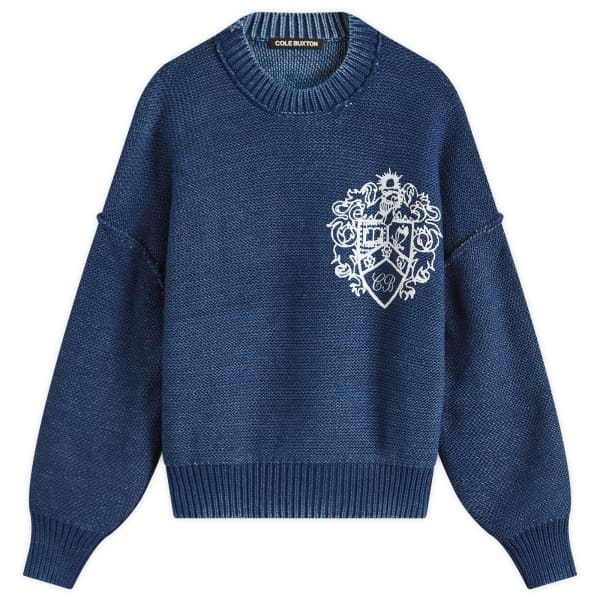 

Вязаный свитер с эмблемой колледжа Cole Buxton, темно-синий