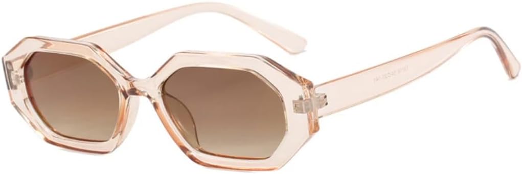 

Солнцезащитные очки с защитой UV400 | Маленькая оправа, линзы конфетного цвета | Для женщин и мужчин, для занятий спортом на открытом воздухе и вождения DSVIGF, Champagne Tea