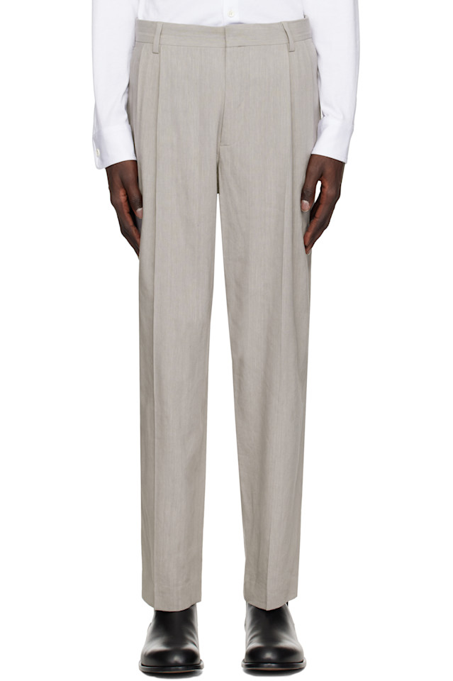 

Брюки плиссе Dries Van Noten, серый