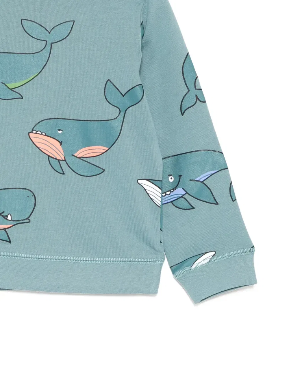 Свитшот с круглым вырезом и принтом по всей поверхности Stella McCartney Kids, синий — фото 3