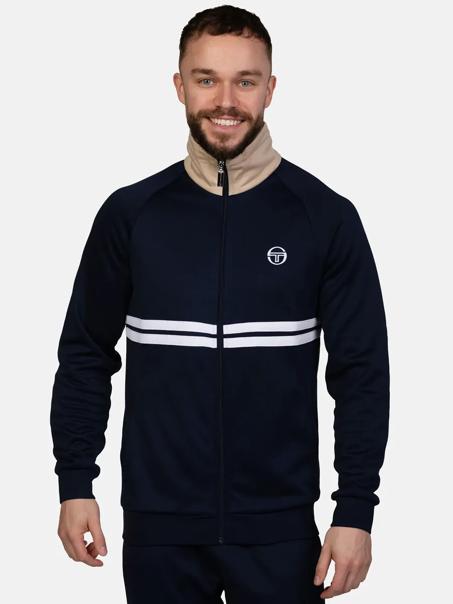 

Тренировочная куртка Sergio Tacchini "Тренировочная куртка Sergio Tacchini DALLAS TRACK TOP", без капюшона, на молнии, синий